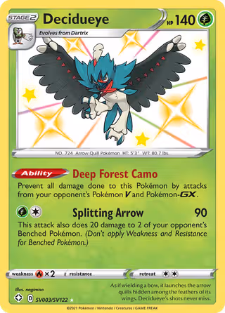 Decidueye SV003 Pokemon card