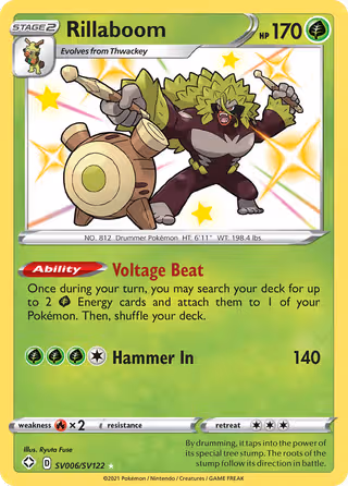 Rillaboom SV006 Pokemon card