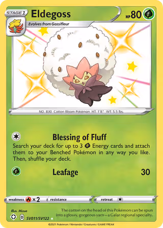 Eldegoss SV011 Pokemon card