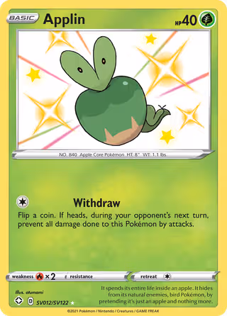 Applin SV012 Pokemon card