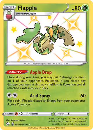 Flapple SV013 Pokemon card