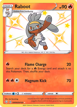Raboot SV016 Pokemon card