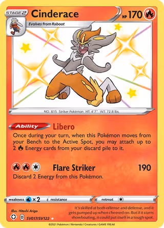Cinderace SV017 Pokemon card