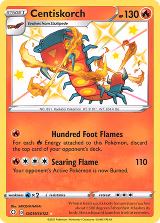 Centiskorch SV019 Pokemon card
