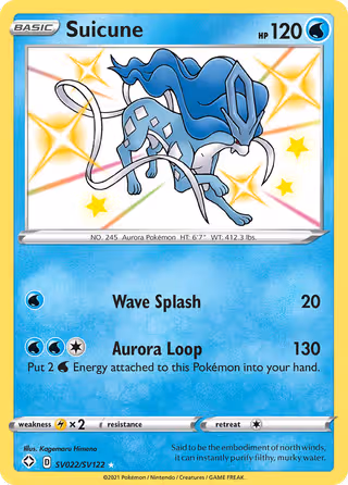 Suicune SV022 Pokemon card
