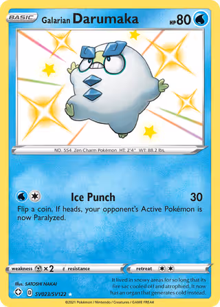 Galarian Darumaka SV023 Pokemon card