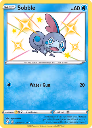 Sobble SV025 Pokemon card