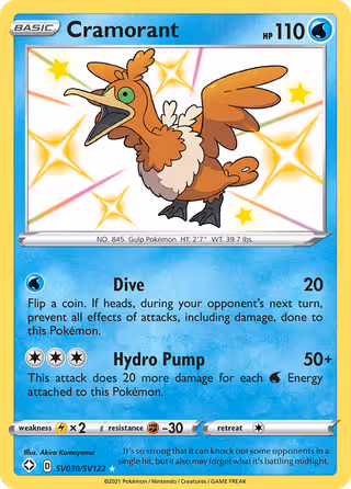 Cramorant SV030 Pokemon card
