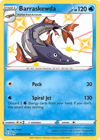 Barraskewda SV032 Pokemon card