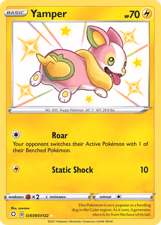 Yamper SV039 Pokemon card