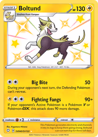 Boltund SV040 Pokemon card