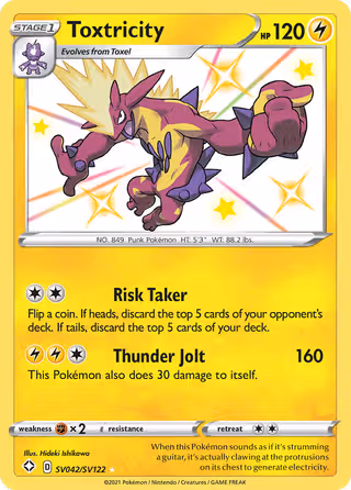Toxtricity SV042 Pokemon card