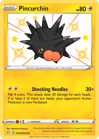 Pincurchin SV043 Pokemon card