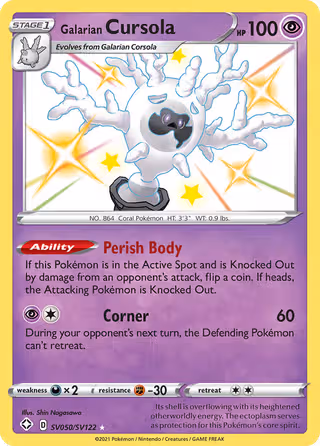 Galarian Cursola SV050 Pokemon card