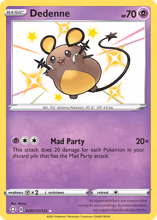 Dedenne SV051 Pokemon card