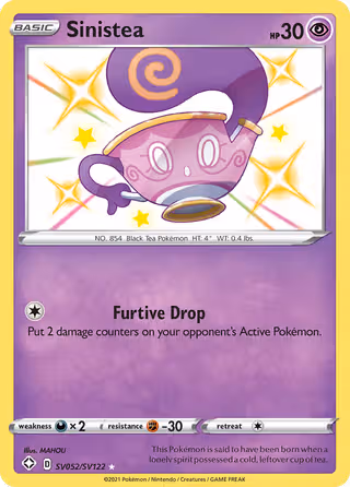 Sinistea SV052 Pokemon card