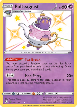 Polteageist SV053 Pokemon card