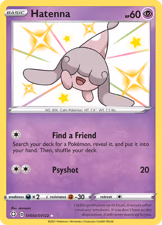 Hatenna SV054 Pokemon card