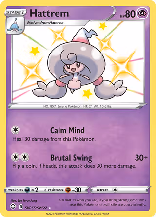 Hattrem SV055 Pokemon card
