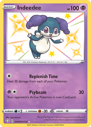 Indeedee SV059 Pokemon card