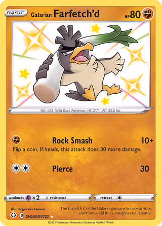Galarian Farfetch'd SV063 Pokemon card