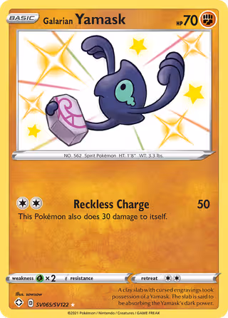 Galarian Yamask SV065 Pokemon card