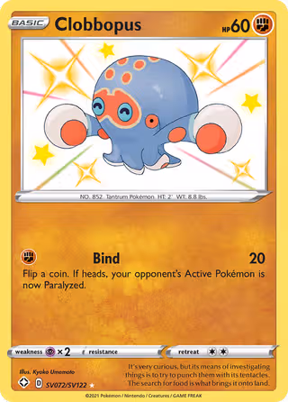 Clobbopus SV072 Pokemon card
