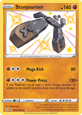 Stonjourner SV075 Pokemon card