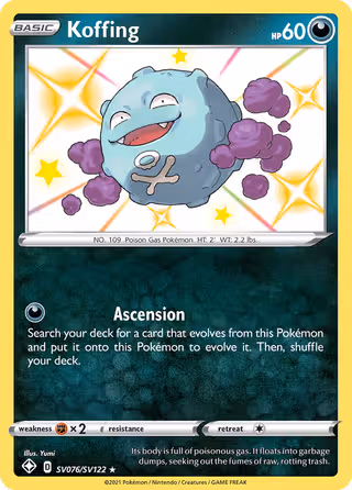 Koffing SV076 Pokemon card
