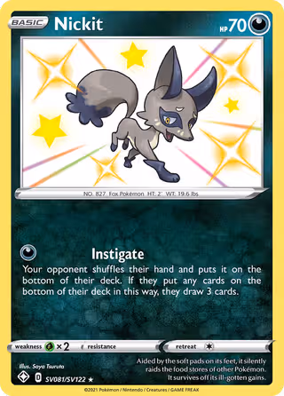 Nickit SV081 Pokemon card