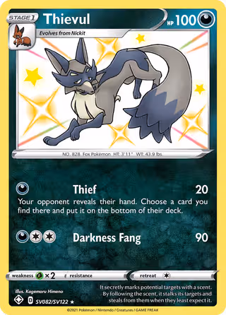 Thievul SV082 Pokemon card