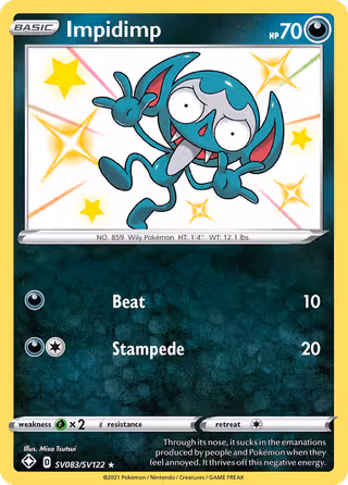 Impidimp SV083 Pokemon card