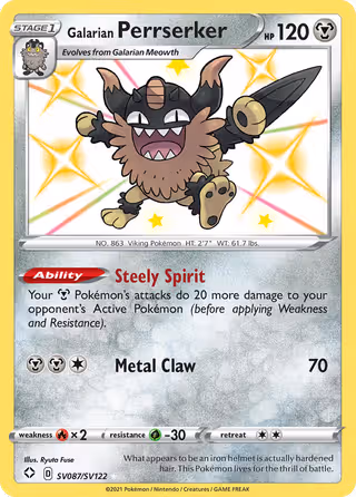 Galarian Perrserker SV087 Pokemon card