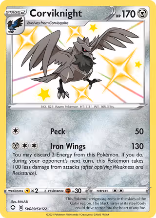 Corviknight SV089 Pokemon card