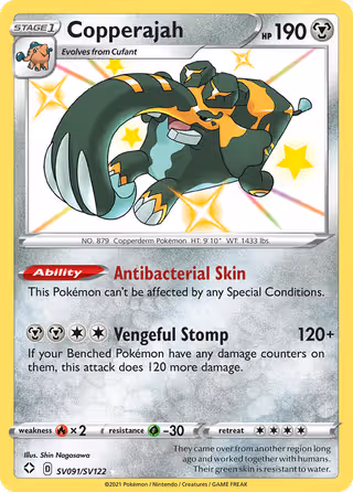 Copperajah SV091 Pokemon card