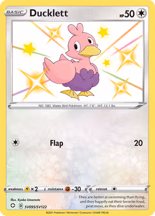 Ducklett SV095 Pokemon card