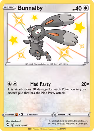 Bunnelby SV097 Pokemon card