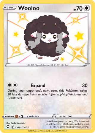 Wooloo SV103 Pokemon card