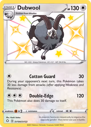 Dubwool SV104 Pokemon card