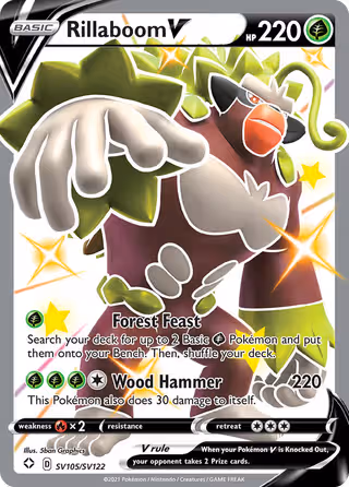 Rillaboom V SV105 Pokemon card