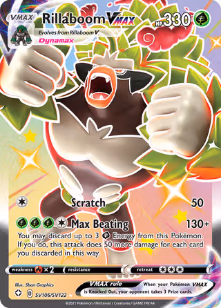 Rillaboom VMAX SV106 Pokemon card