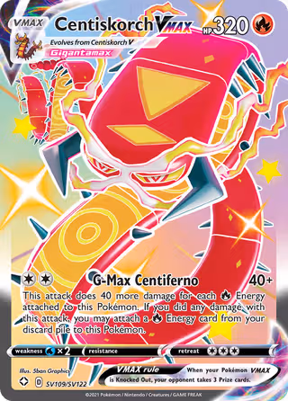 Centiskorch VMAX SV109 Pokemon card