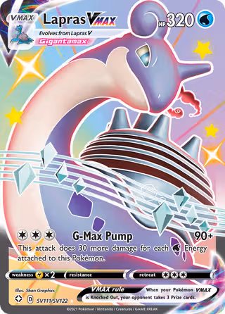 Lapras VMAX SV111 Pokemon card