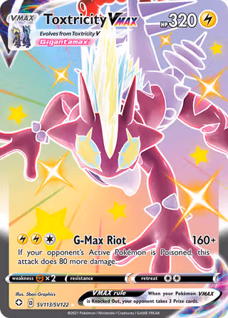 Toxtricity VMAX SV113 Pokemon card
