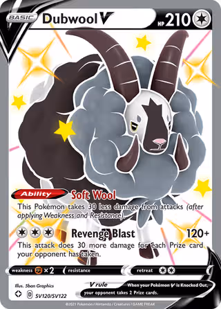 Dubwool V SV120 Pokemon card