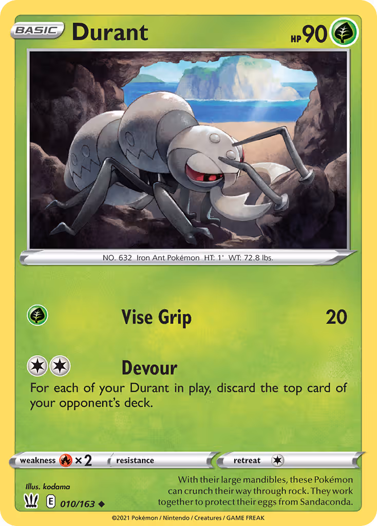 Durant 10/163 Pokemon card