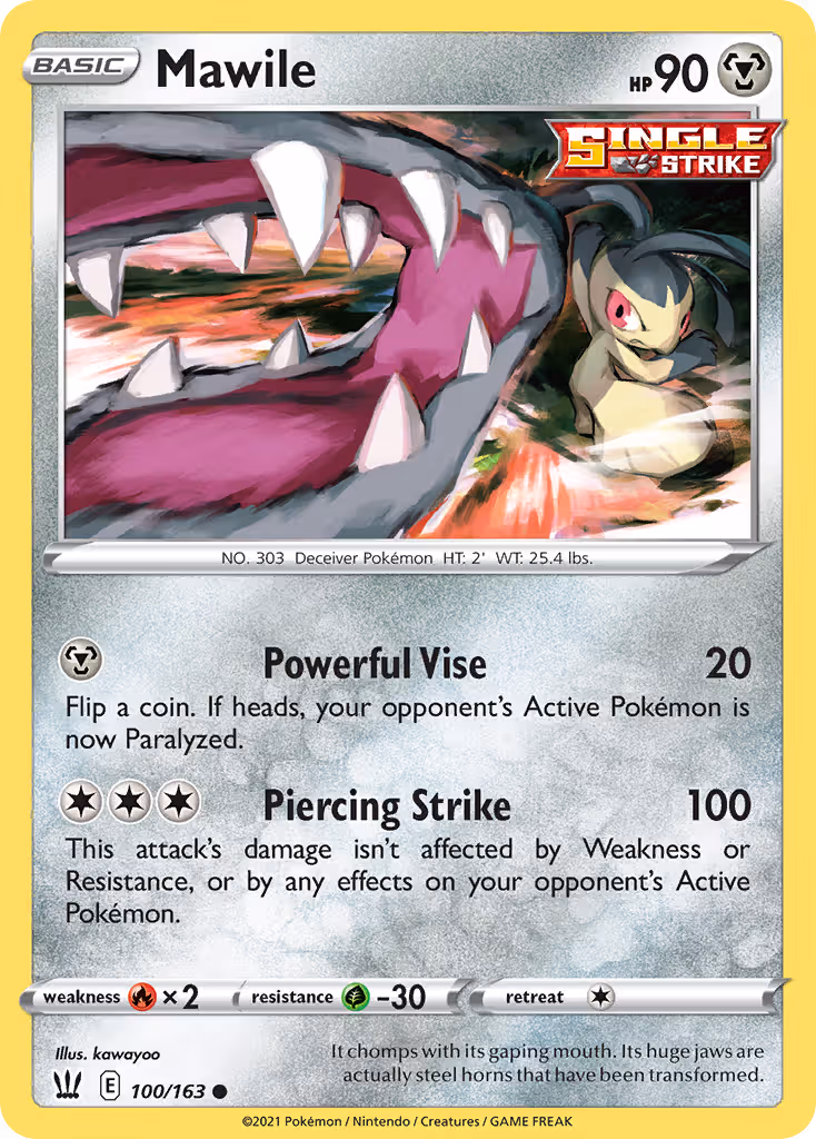 Mawile 100/163 Pokemon card