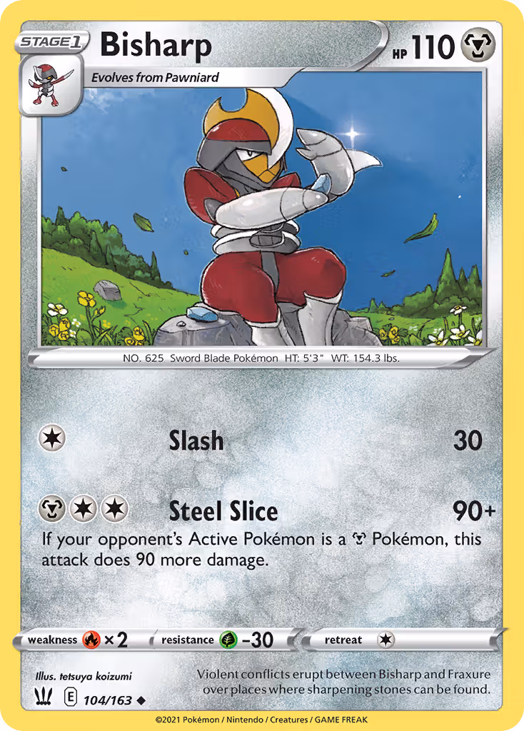 Bisharp 104/163 Pokemon card
