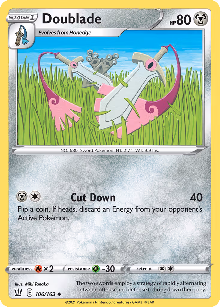 Doublade 106/163 Pokemon card