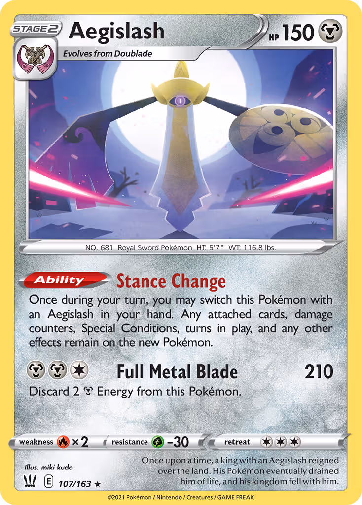 Aegislash 107/163 Pokemon card